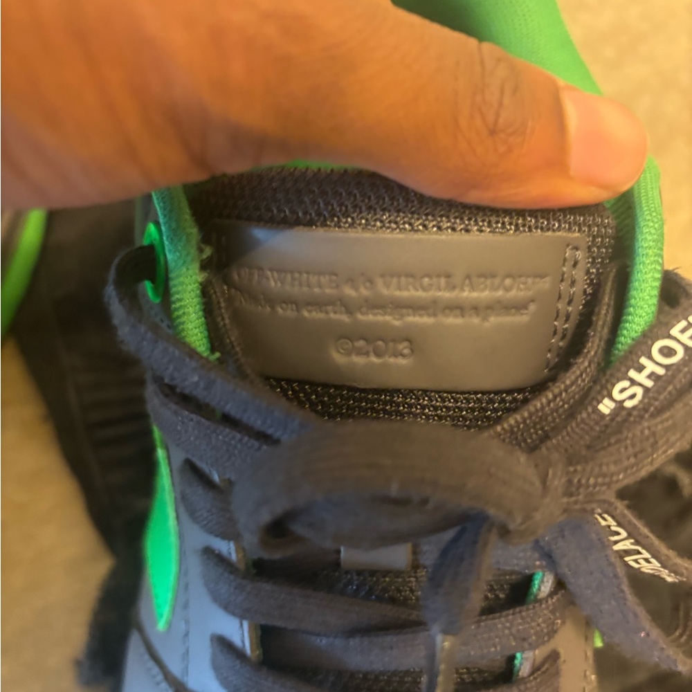 Off-White Green and Black Sneakers